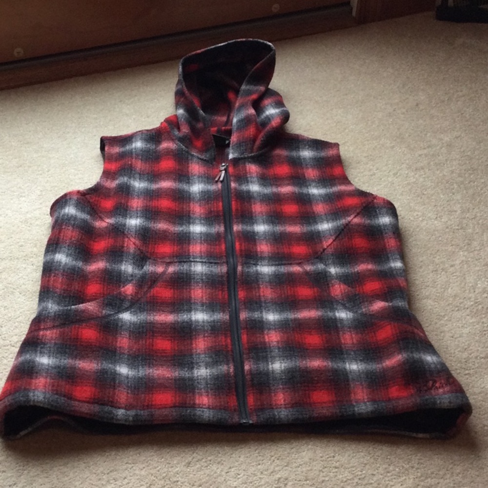 Woolrich plaid hooded vest